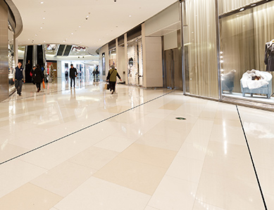 Heavy-Duty Movement Joint Profiles in High-Traffic Commercial Mall Flooring