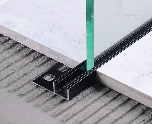 AF7717 Obliquity Profiles and Glass-Profiles: Premium Aluminum Glass Channel Solutions for Modern Bathrooms