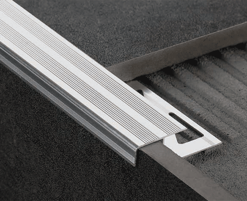 AD750 Stair Nosing Profiles for Tiles: High-Safety Aluminum Edging Solutions for Tiled Steps