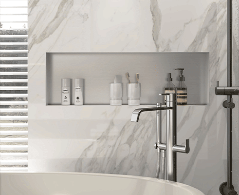 SBK304-600W-300H Stainless Steel Niche without Partition: Premium Recessed Storage Solutions for Modern Interiors